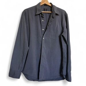 J Crew Men Cotton Gray Button-Up Shirt